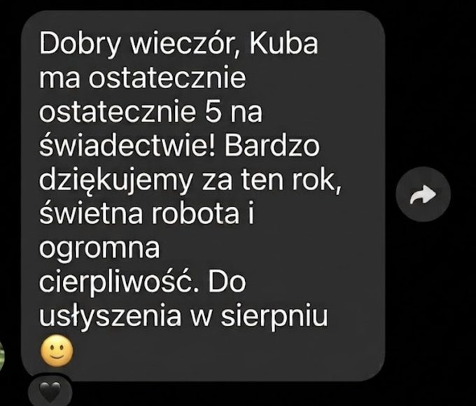 Kuba: ostateczna piątka na świadectwie.
