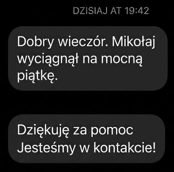 Mikołaj: mocna piątka.