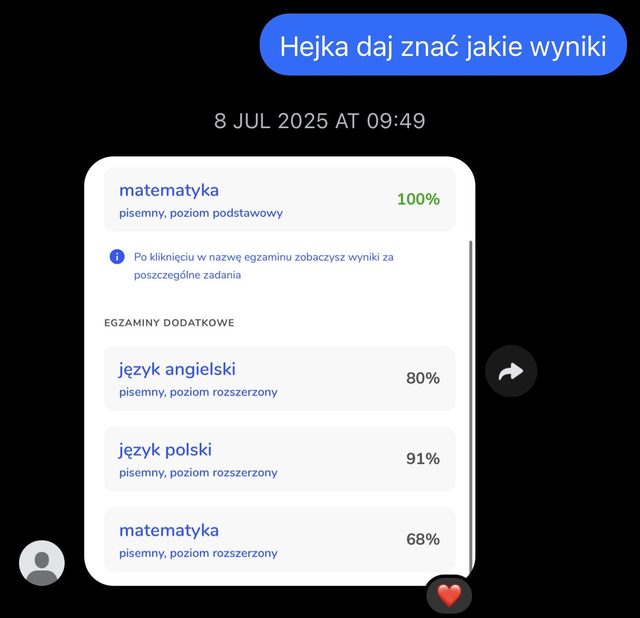 Matematyka podstawowa — 100%.